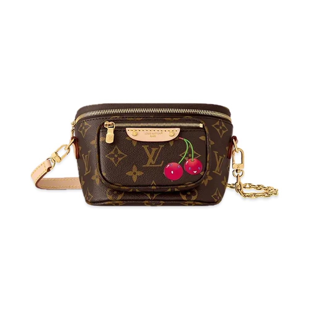 Louis Vuitton x Takashi Murakami Mini Bum Bag "Cherry Brown"