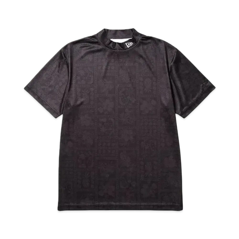NEW ERA Golf Short Sleeve Kanoko Mid-Neck T-Shirt Bandana All Over "Black"