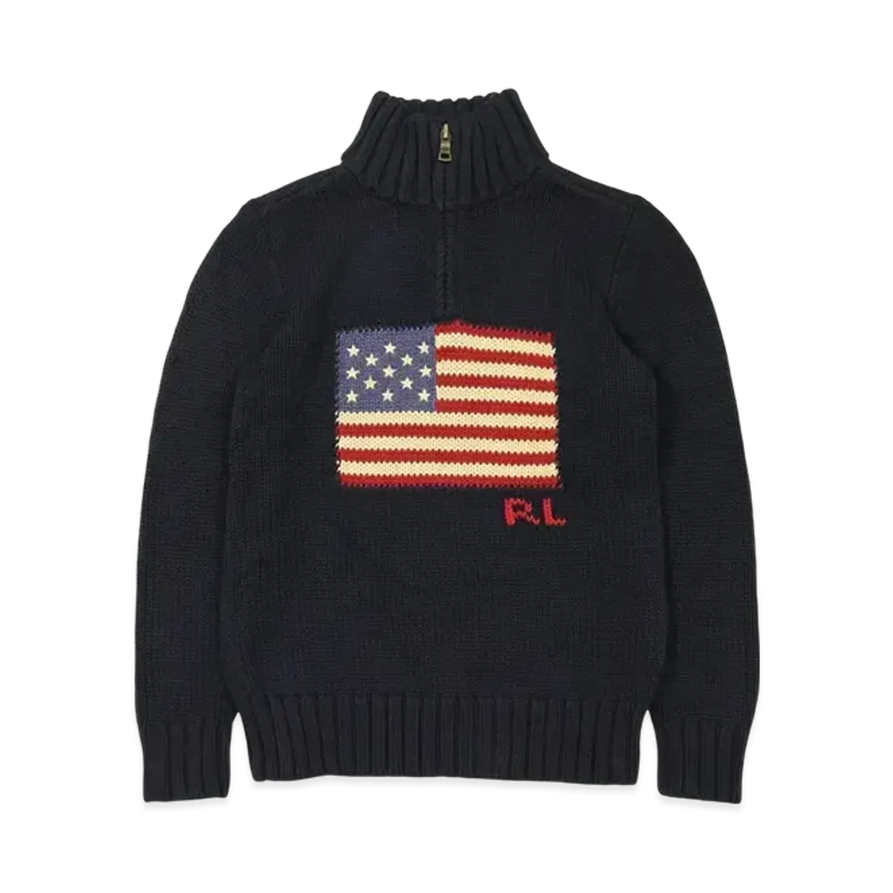 Polo Ralph Lauren Kids Henry Neck Sweater "Navy"