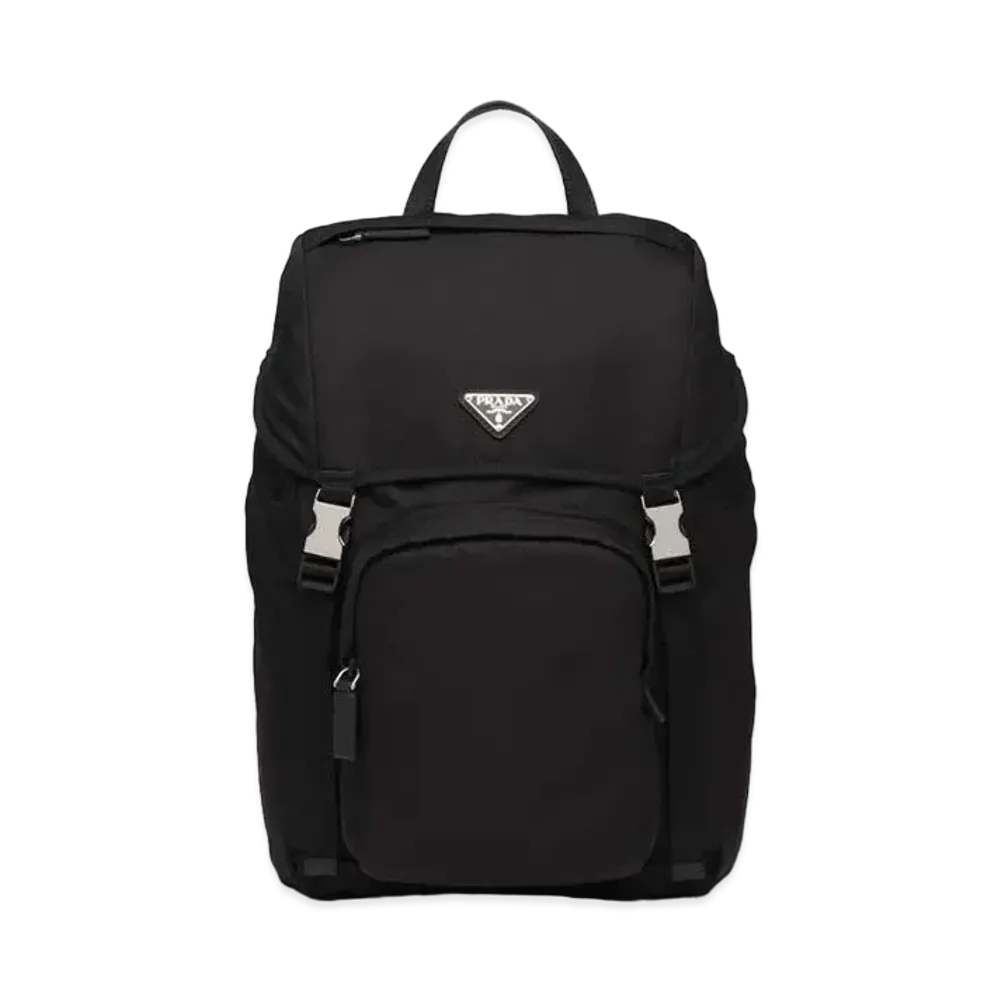 PRADA Re-Nylon And Saffiano Leather Backpack "Black"