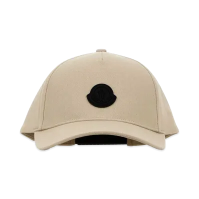 MONCLER Cotton Baseball Cap "Sand Beige"