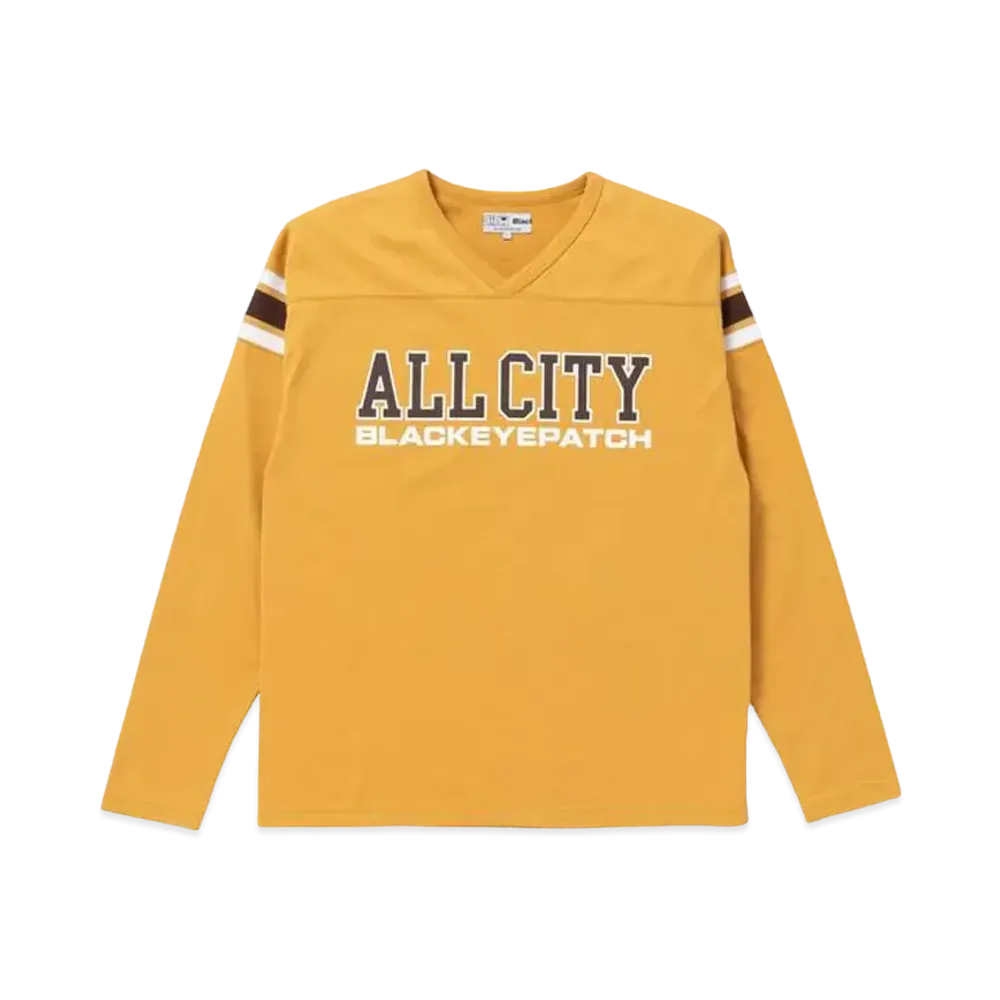 BlackEyePatch ALL CITY FOOTBALL HEAVY-WEIGHT TEE "Mustard"