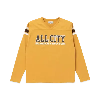 BlackEyePatch ALL CITY FOOTBALL HEAVY-WEIGHT TEE "Mustard"