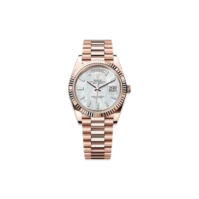 ROLEX Day-Date 40mm Everose Gold 228235 "White Mother-of-Pearl"