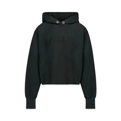 Maison Margiela Women's Logo Cotton Fleece Hoodie "Black"