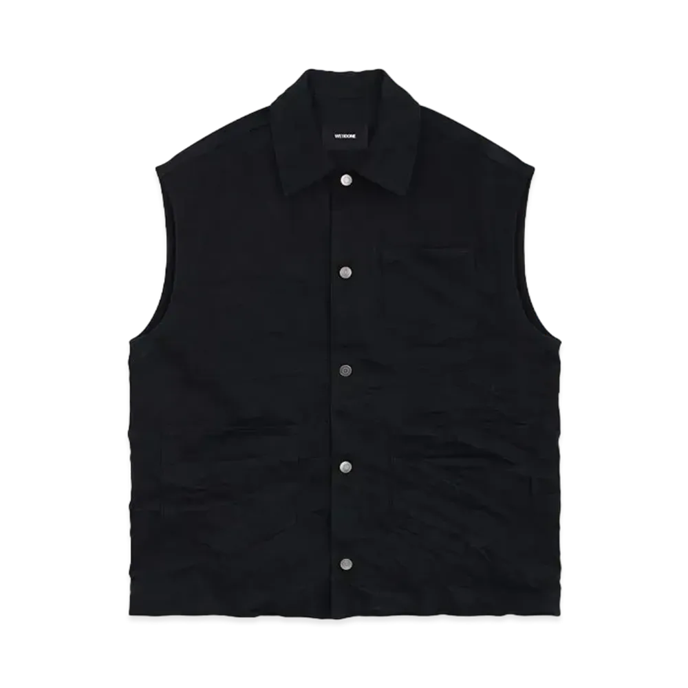 WE11DONE 3-Pockets Denim Vest "Black"