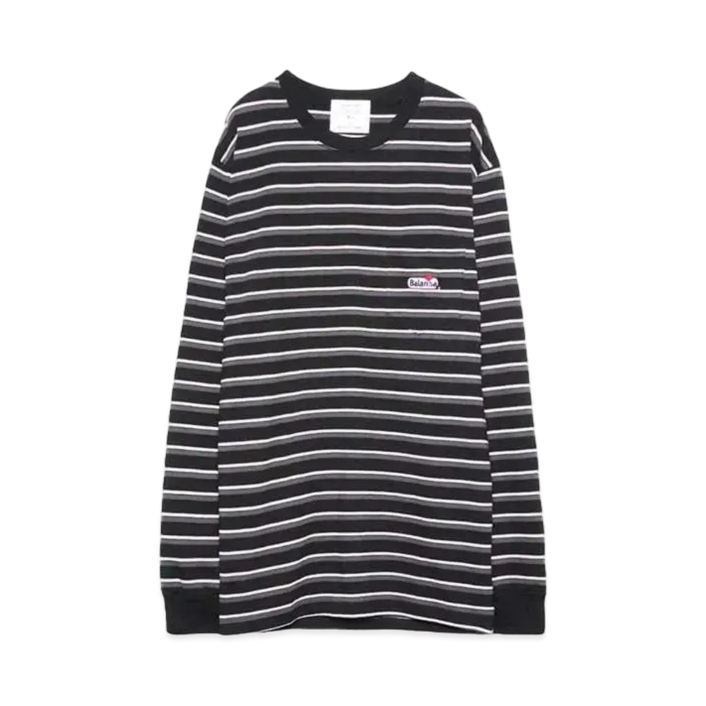 SOUND SHOP balansa Balansa heart logo stripe l/s tee "BLACK"
