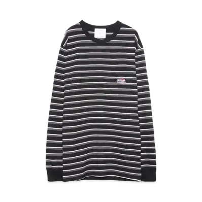 SOUND SHOP balansa Balansa heart logo stripe l/s tee "BLACK"