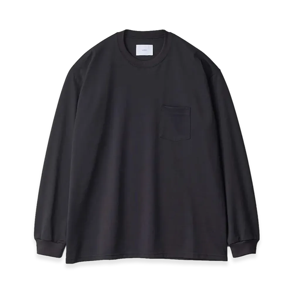 ssstein Supima Cotton Oversized Long Sleeve Pocket Tee "Dark Navy"