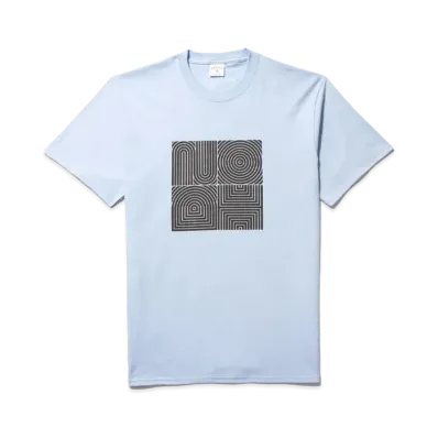 Noah Fingerprint Tee "Light Blue"