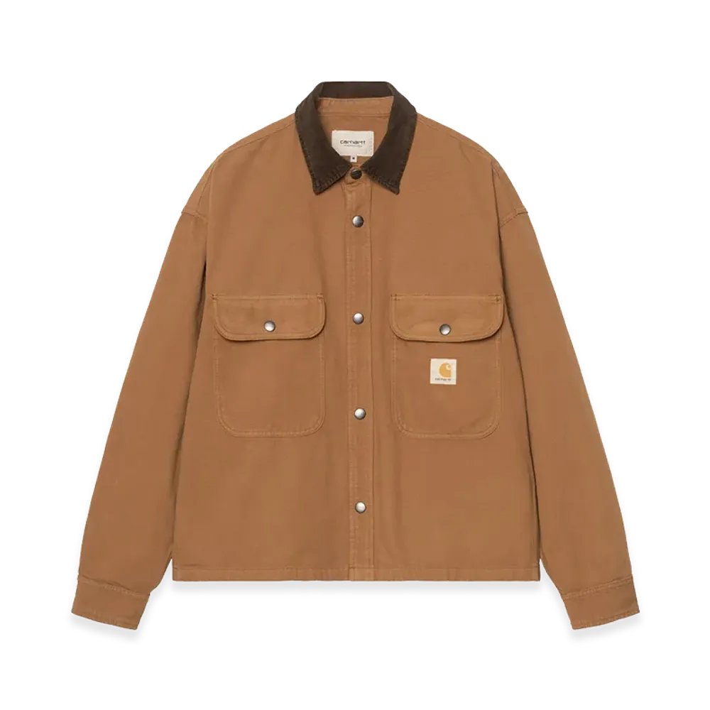 Carhartt WIP Prescott Shirt Jac "Hamilton Brown/Tobacco(Garment Dyed)"