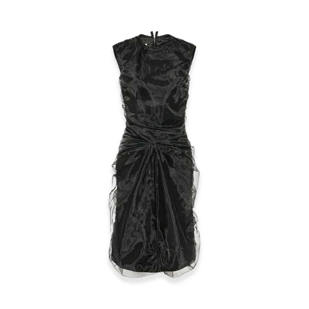 Maison Margiela Gathered Organza Dress "Black"