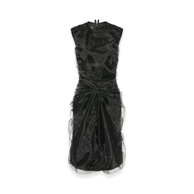 Maison Margiela Gathered Organza Dress "Black"