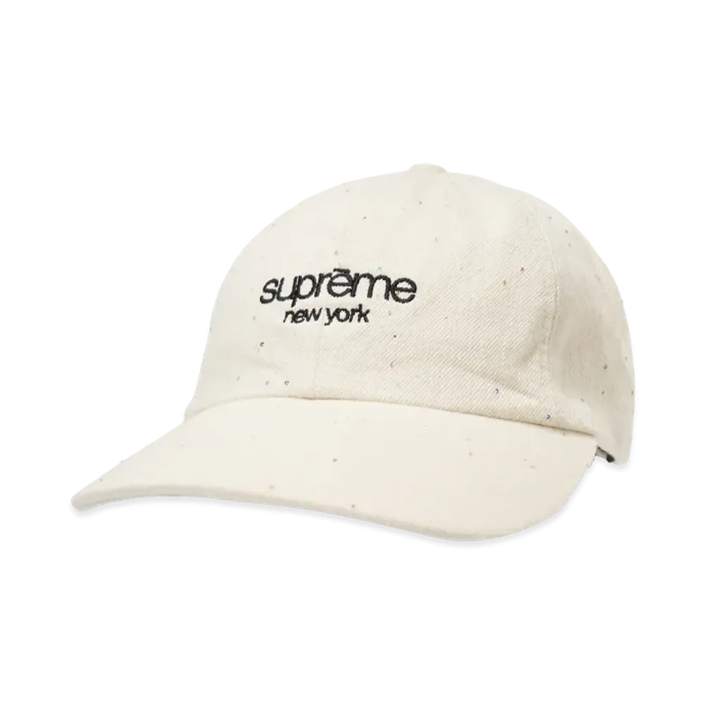 Supreme Sequin Denim Classic Logo 6-Panel "Natural"