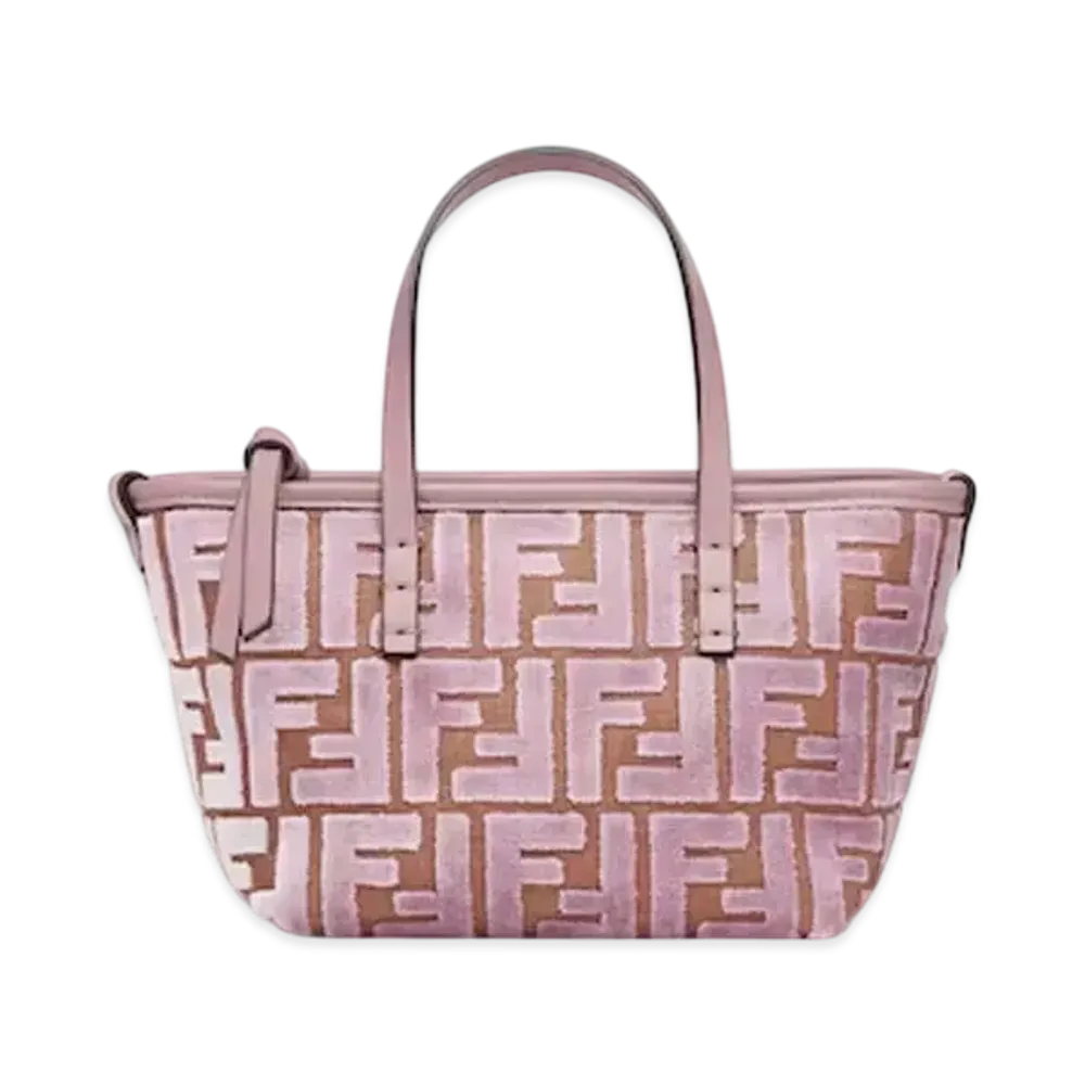 FENDI Roll Mini FF Jacquard Velvet Mini-Bag "Pink"