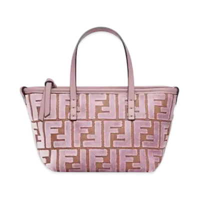 FENDI Roll Mini FF Jacquard Velvet Mini-Bag "Pink"