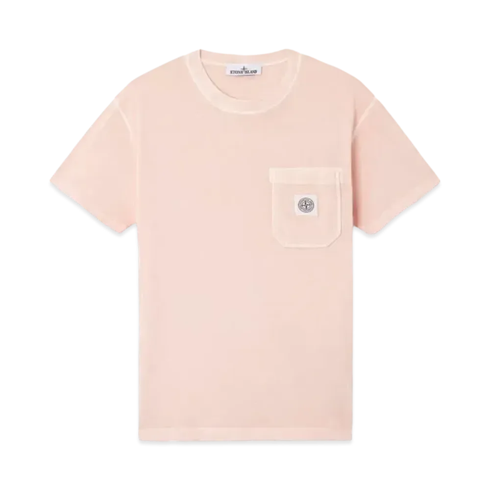 Stone Island 2100219 Organic Cotton Jersey Fissato Effect "Antique Rose"