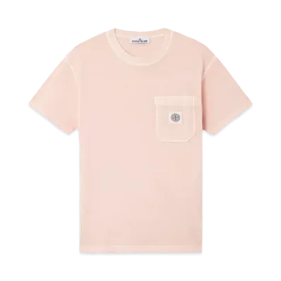 Stone Island 2100219 Organic Cotton Jersey Fissato Effect "Antique Rose"