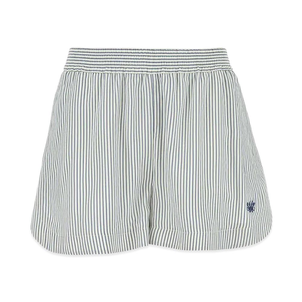 STELLA McCARTNEY Women's Embroidered Silk Shorts "Stripped"