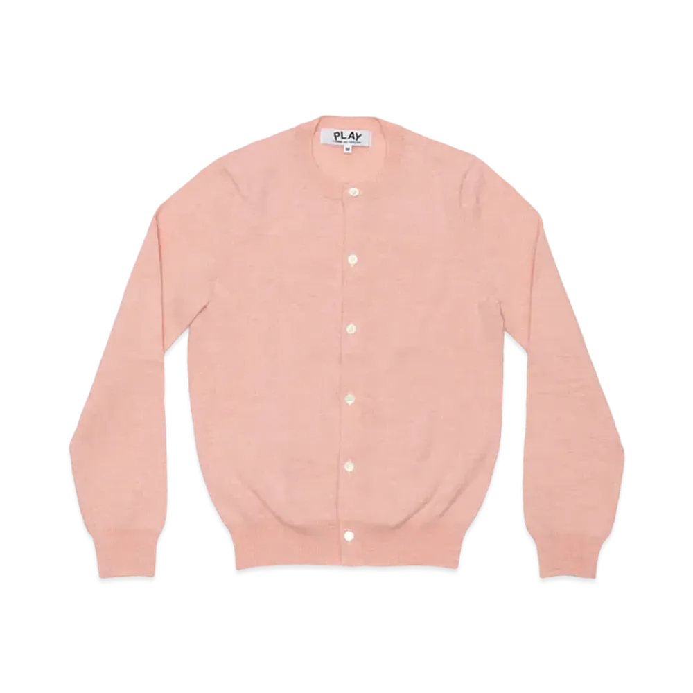 PLAY COMME des GARCONS Top Dyed Carded Lambswool Women's Cardigan "Pink"