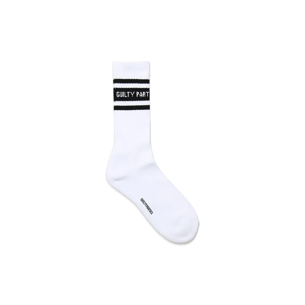 WACKO MARIA Logo Jacquard Socks "White/Black"