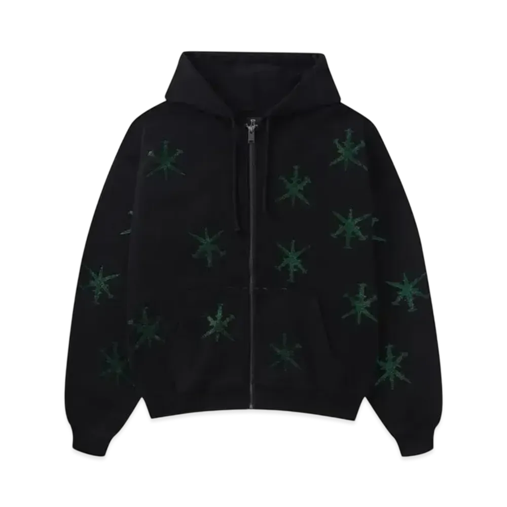Unknown London Dagger Rhinestone Hoodie "Black"