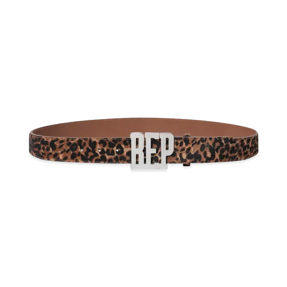 BlackEyePatch Leopard Letters Belt "Brown"