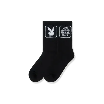 ANTI SOCIAL SOCIAL CLUB SS22 Playboy x ASSC Bunny Socks "Black"