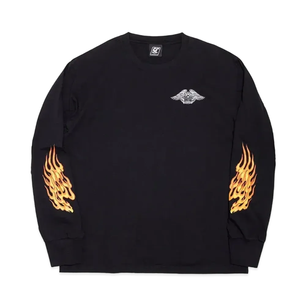 SubCulture Fire Pattern Longsleeve T-Shirt "Black"