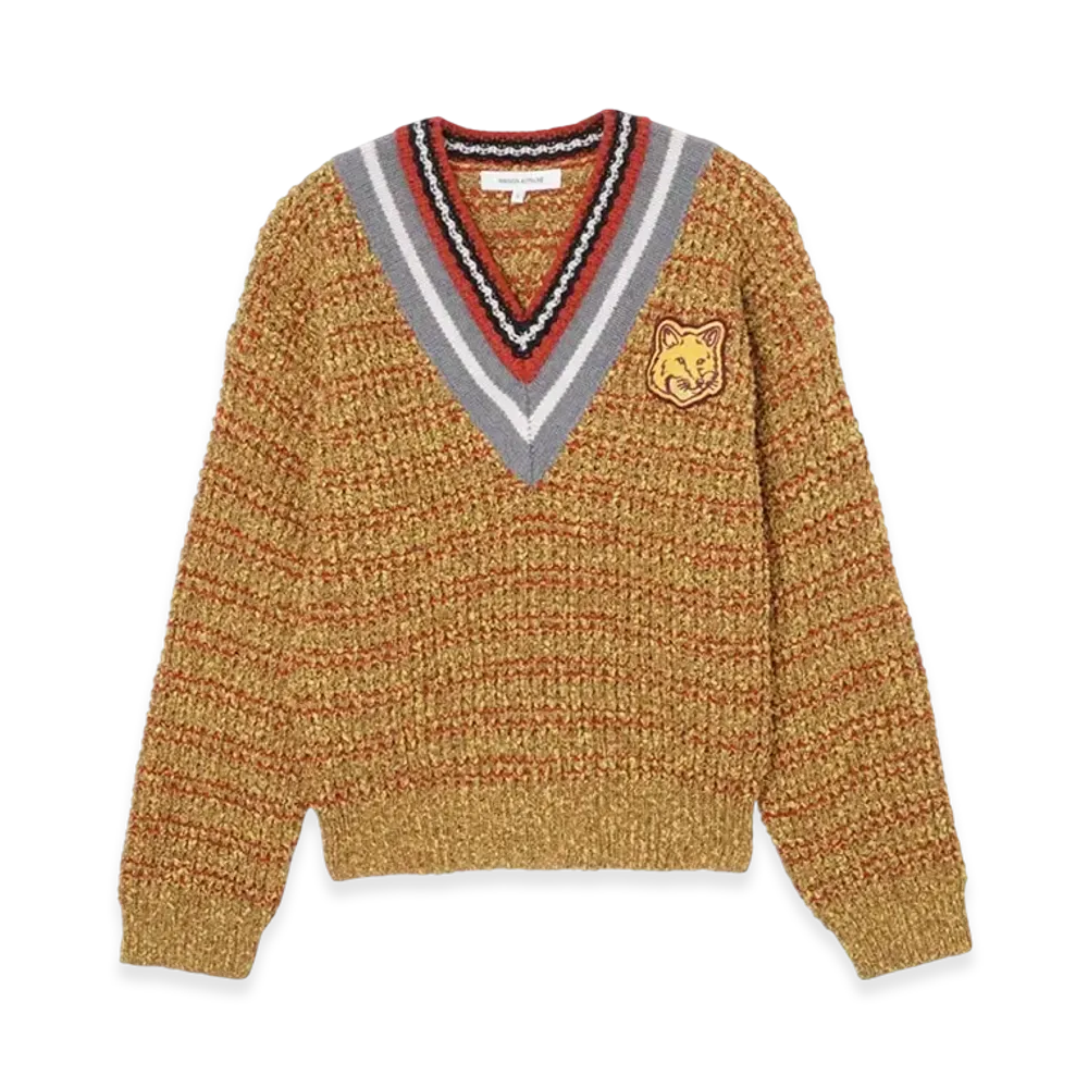 Maison Kitsune Bold Fox Head Crafty Comfort Jumper "Mustard"