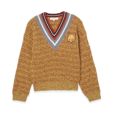 Maison Kitsune Bold Fox Head Crafty Comfort Jumper "Mustard"