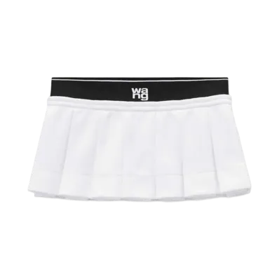 Alexander Wang Logo Cheerleader Mini Skirt "White"