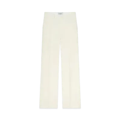 Casablanca Silk Suiting Wide Leg Trousers "White"