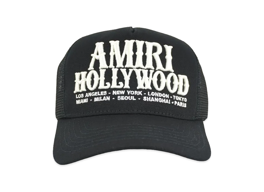 AMIRI Hollywood Trucker Hat "Black"