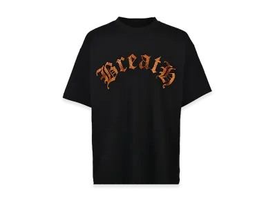 BREATH Nagoya Exclusive Old English Logo Rhinestone Tee "Black/Orange"