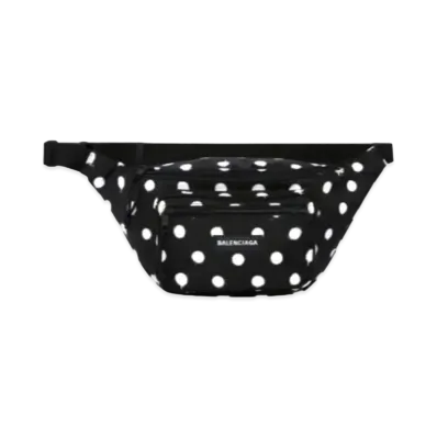 BALENCIAGA Explorer Beltpack In Spray Dots Printed Recycled Nylon "Black"
