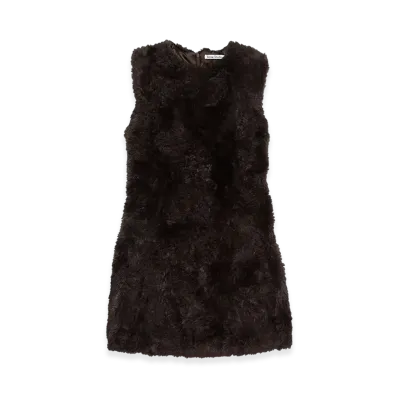 Acne Studios Faux Fur Dress "Brown"