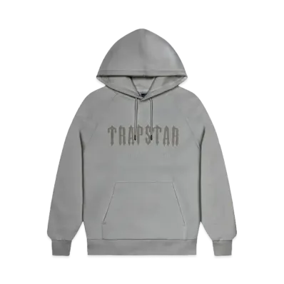 TRAPSTAR Chenille Decoded Hoodie "Ice Grey"