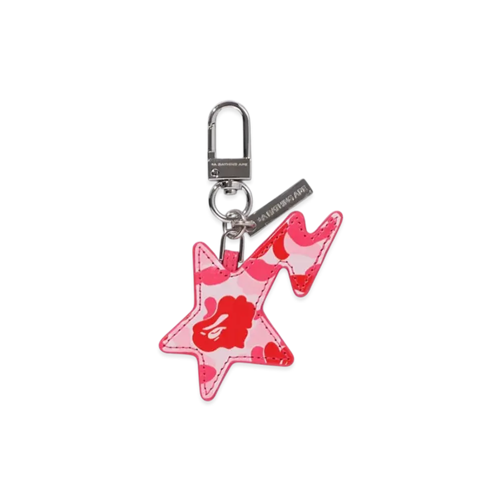 A BATHING APE ABC Camo Sta Keychain "Pink"
