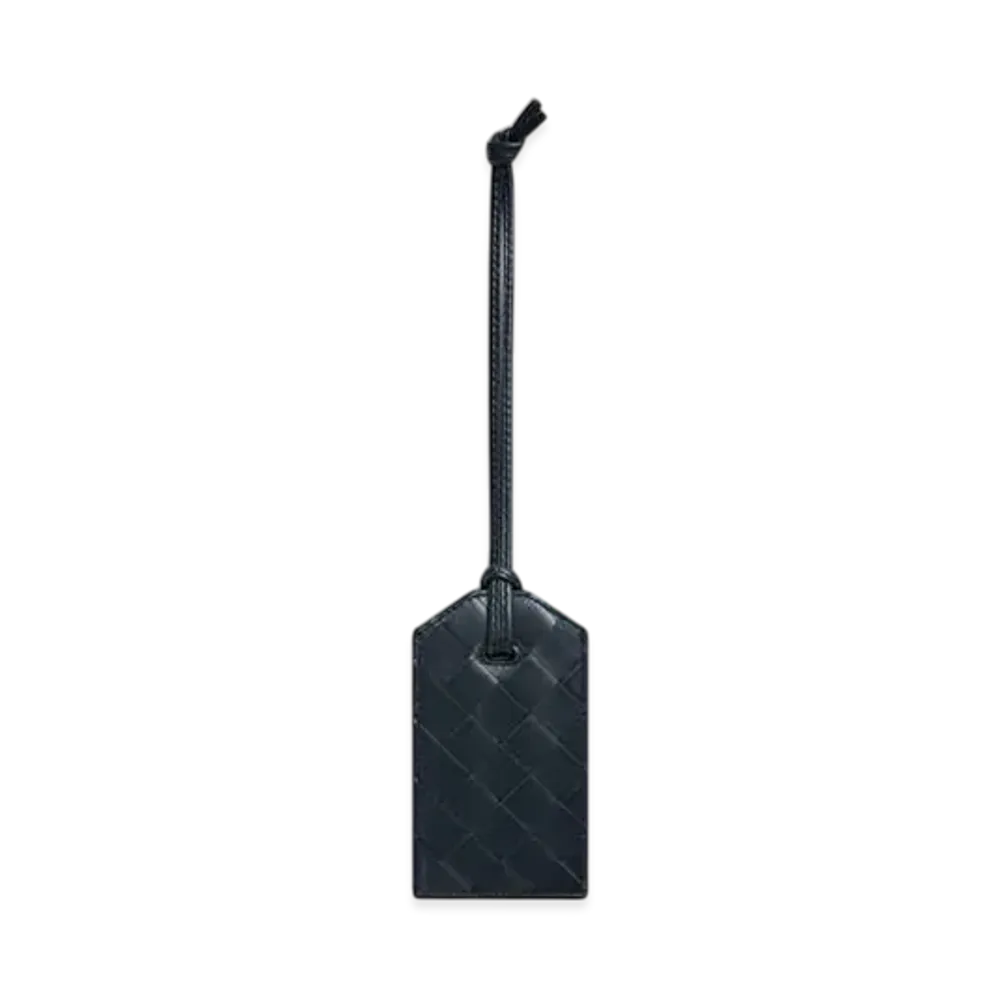 Bottega Veneta Intrecciato Strap Tag Holder "Shadow"