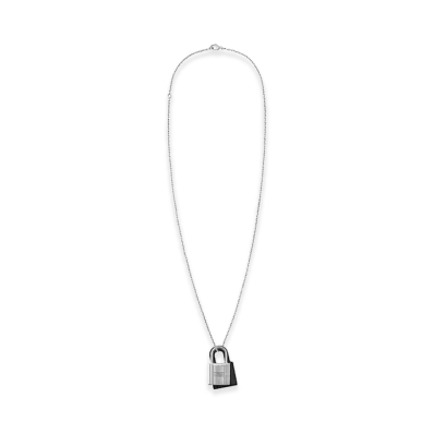 Hermes Small O Kelly Pendant Swift "Palladium/Noir"