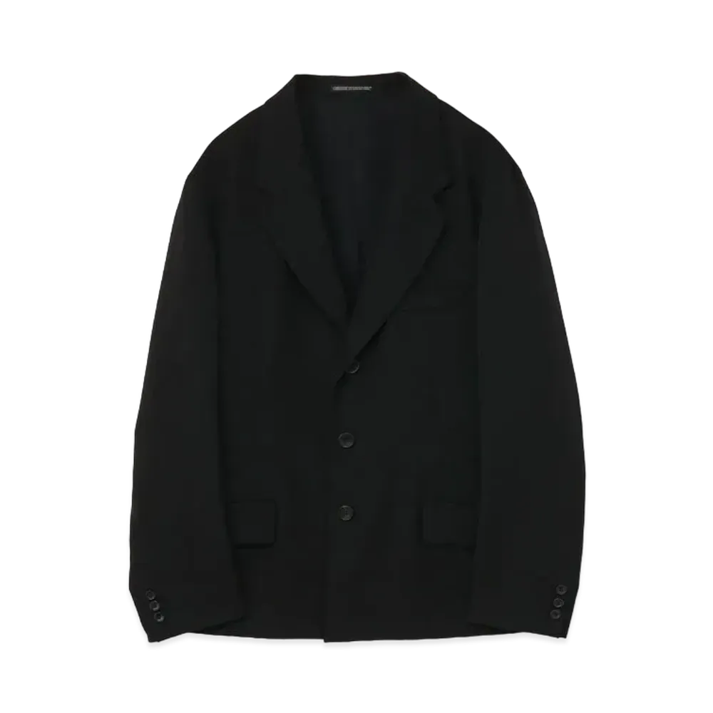 Yohji Yamamoto Pour Homme WOMAN EMBROIDERY 3BUTTONS SHORT JACKET "Black"