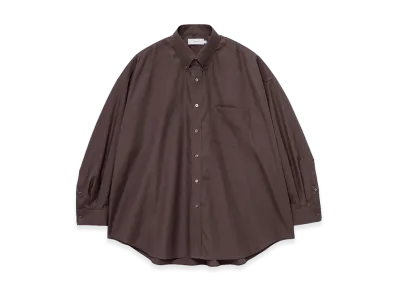 Graphpaper Easy Care Poplin L/S Oversized B.D Shirt "Brown"