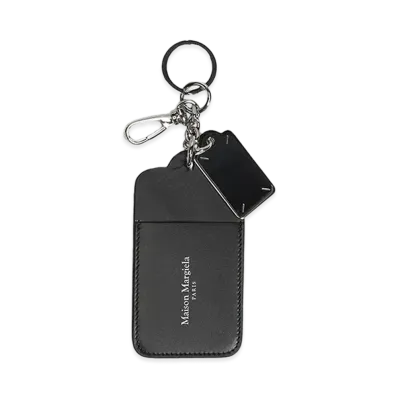 Maison Margiela DOUBLE TAG KEYRING AND CARD HOLDER BIG "BLACK"