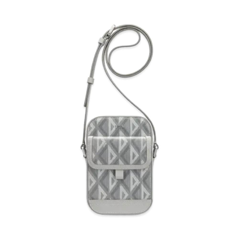 Dior Dior Hit The Road Vertical Pouch CD Diamond Canvas "Gray"