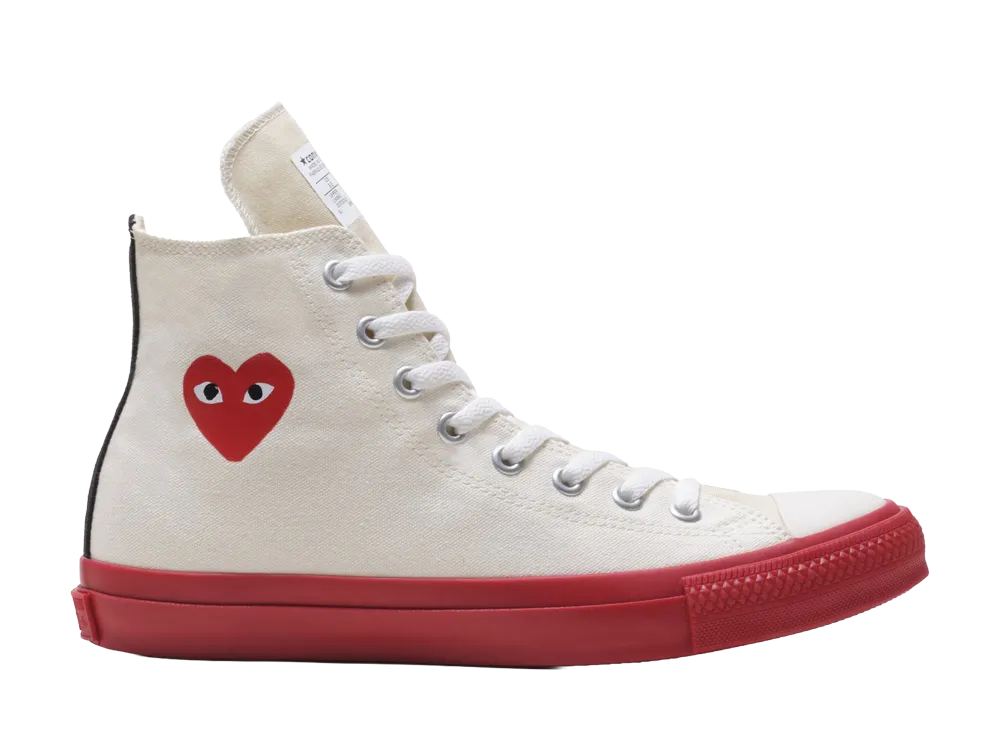 PLAY COMME des GARCONS × Converse Chuck Taylor High "White"
