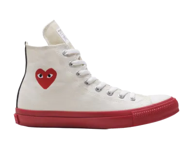 PLAY COMME des GARCONS × Converse Chuck Taylor High "White"