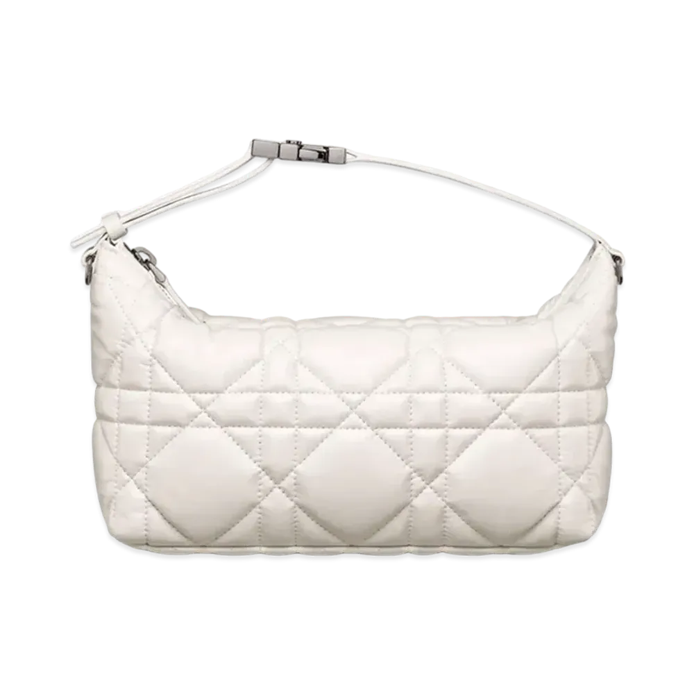 Dior Medium Travel Nomad Pouch Macro Cannage Calfskin "Latte"