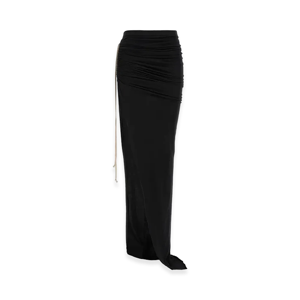 Rick Owens DRKSHDW Women's Soft Edfu Skirt "Black"