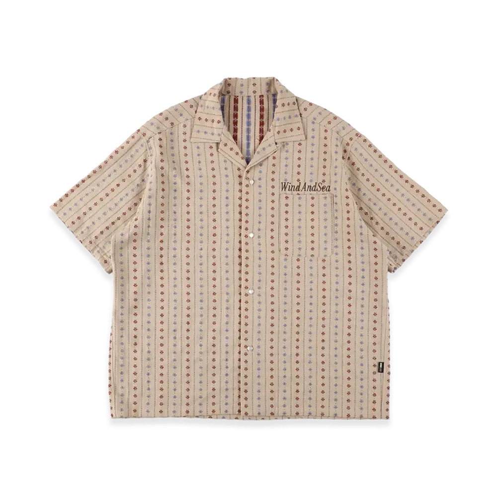 WIND AND SEA Flower Pattern S/S Shirt "Ivory"